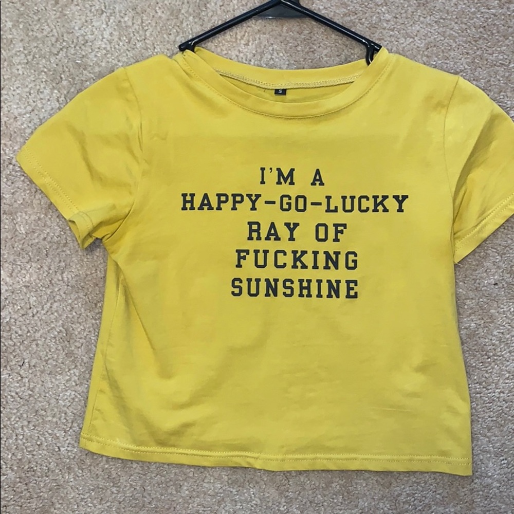 Mustard yellow crop top